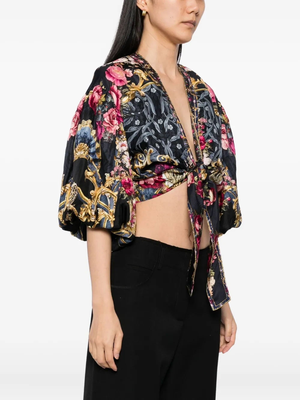 Camilla Silk Blouse In Multi