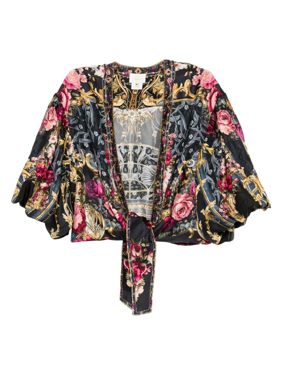 Camilla silk blouse Zwart