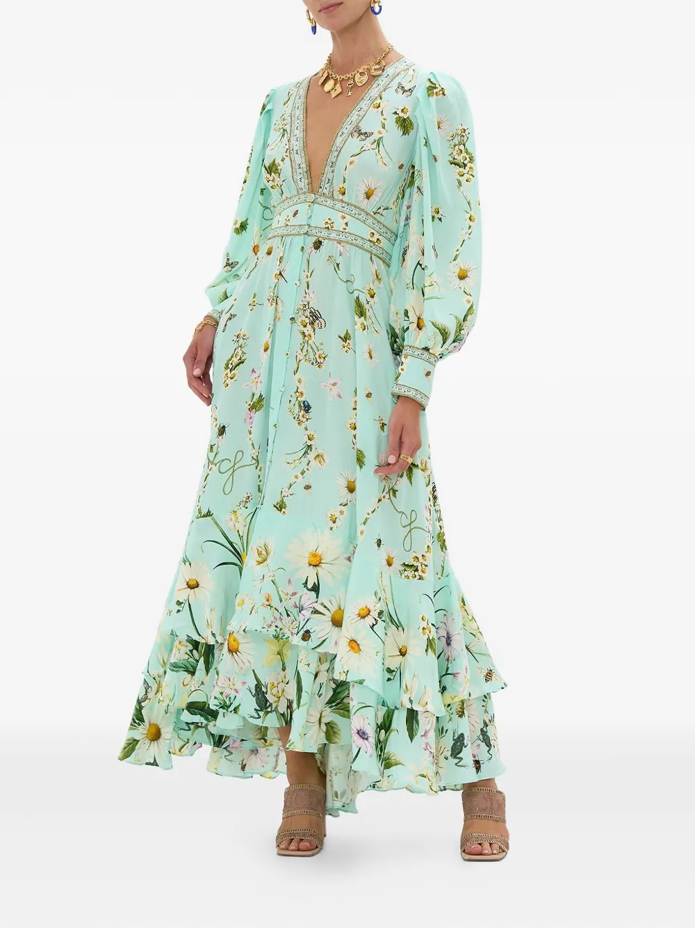 Camilla Freefall maxi dress - Groen