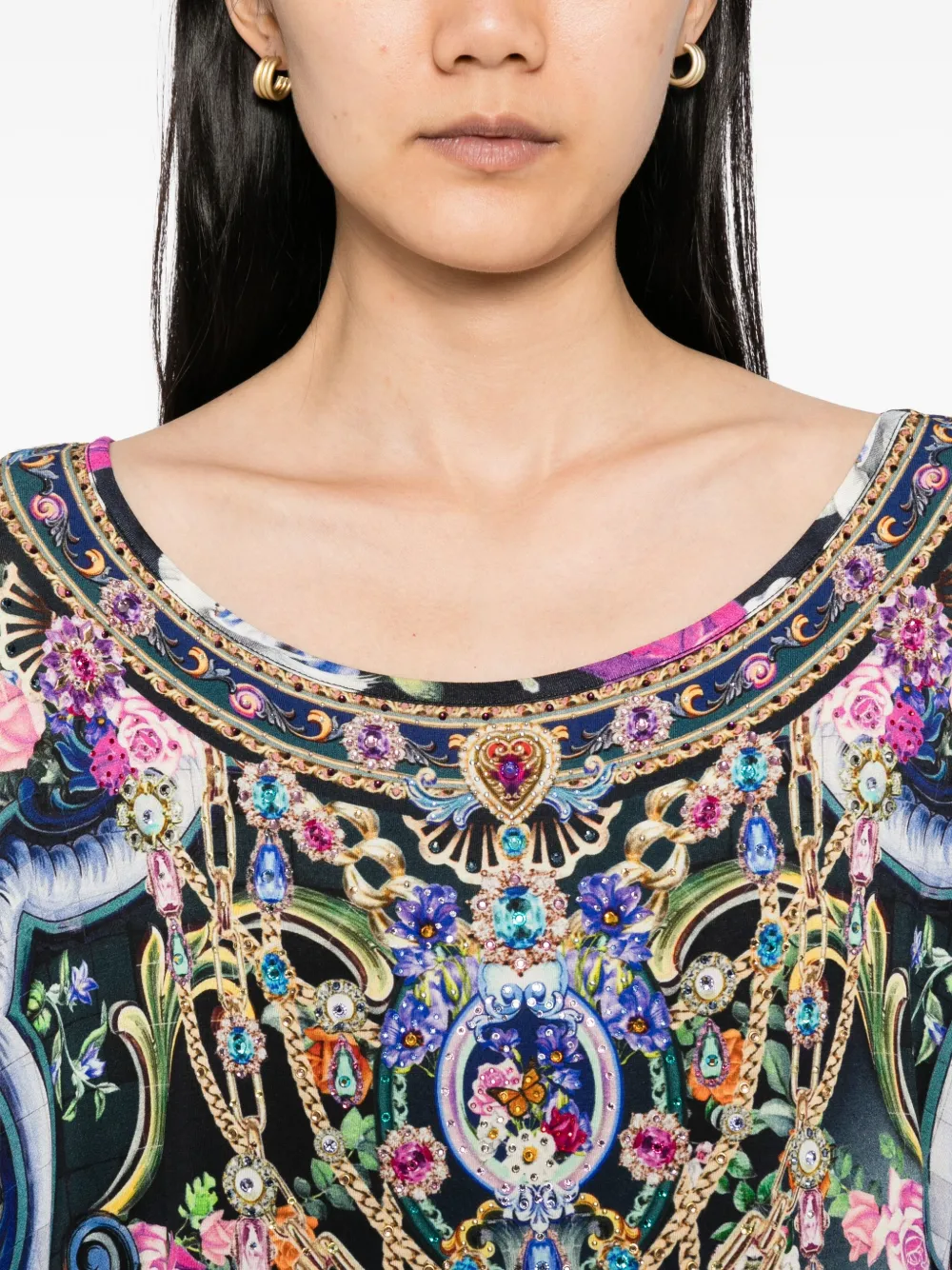 Camilla Basked In Baroque T-shirt Blauw