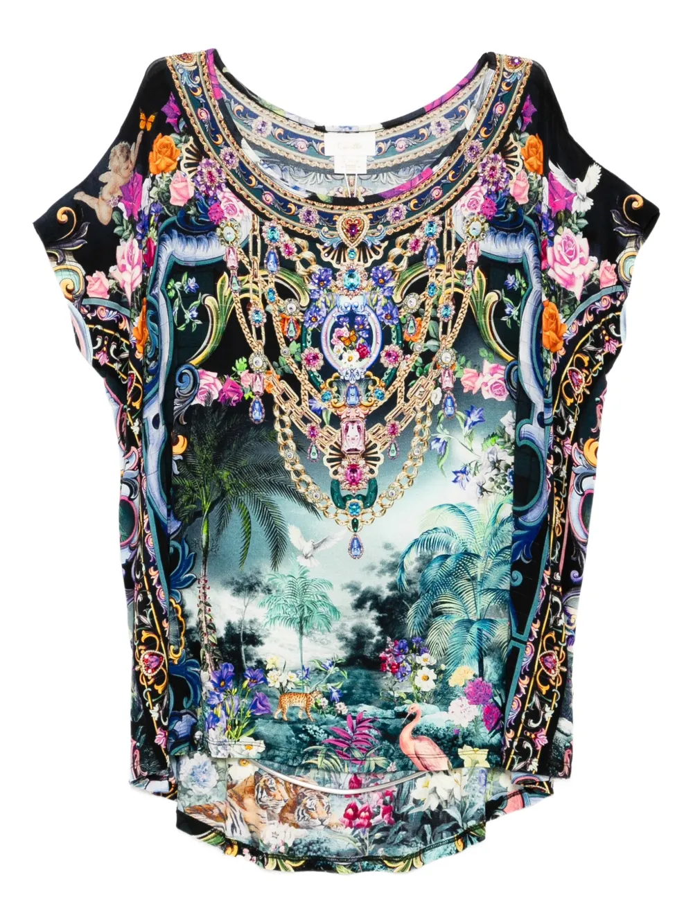 Camilla Basked In Baroque T-shirt | Blue | Image 1