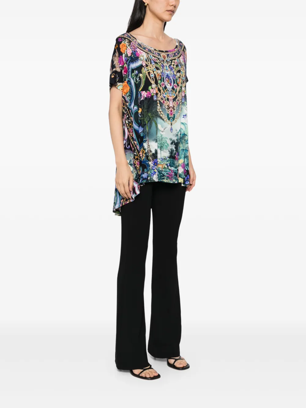 Camilla Basked In Baroque T-shirt Blauw