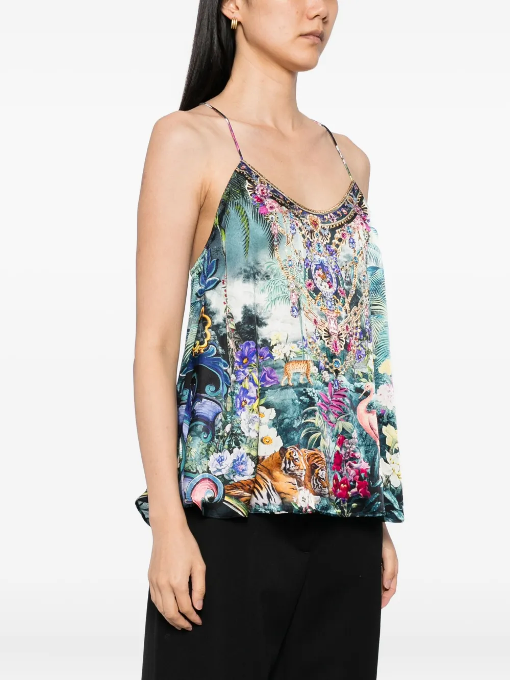 Camilla Graphic-print Tank Top In Multi