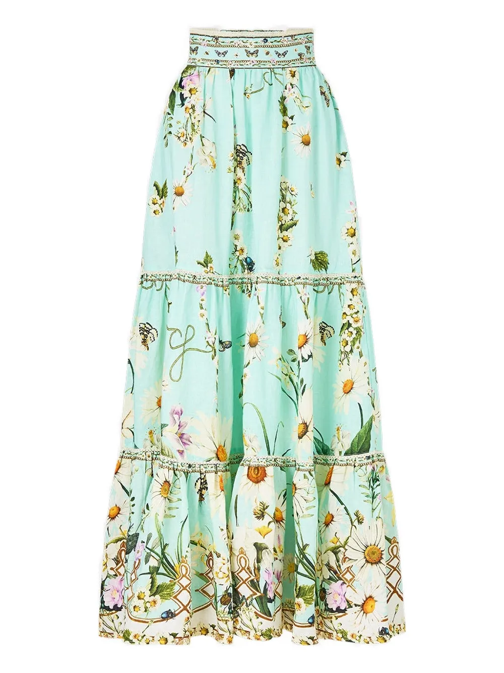 Camilla Free Fall high-waisted skirt - Verde