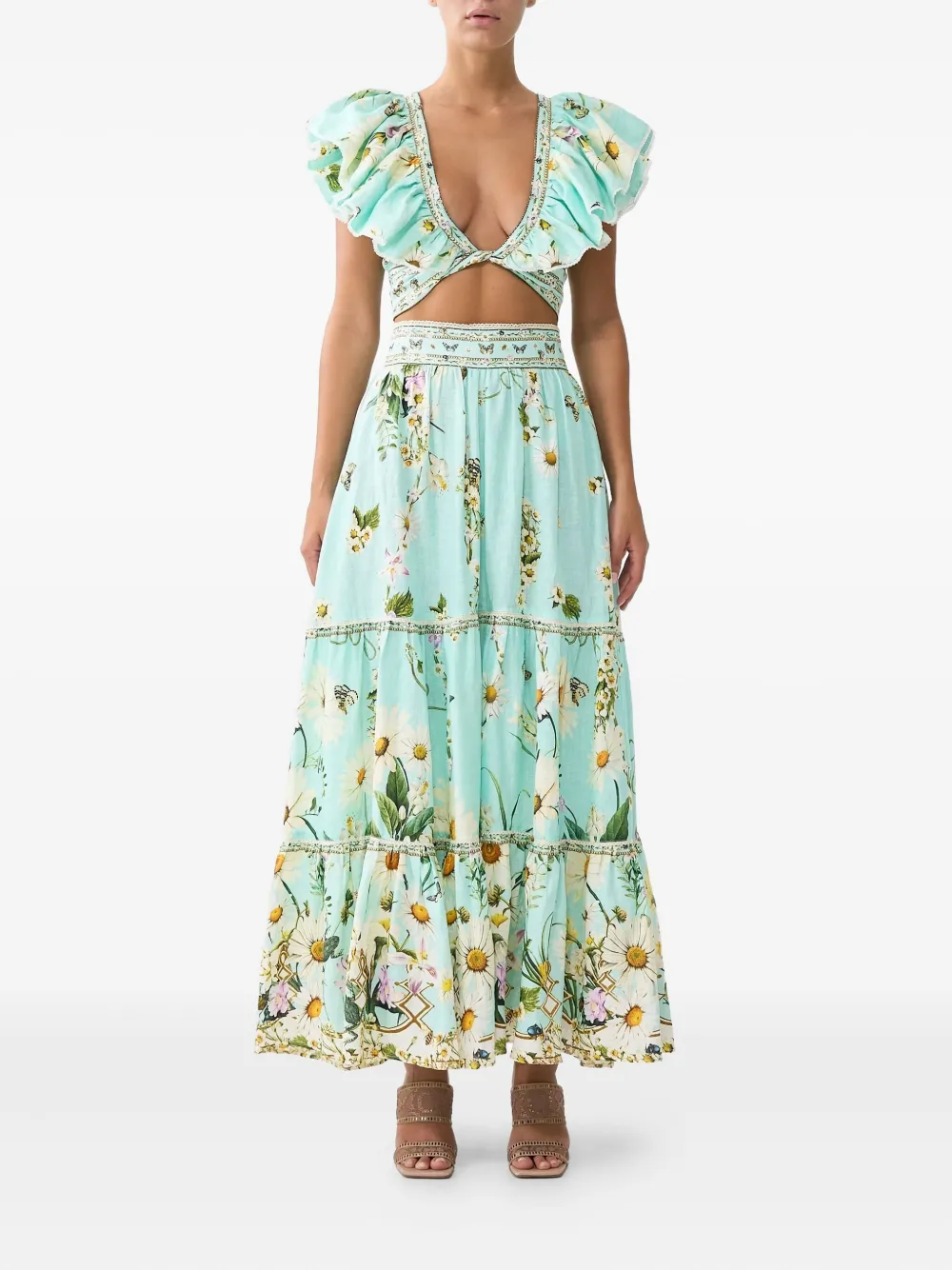 Camilla Free Fall high waist rok Groen