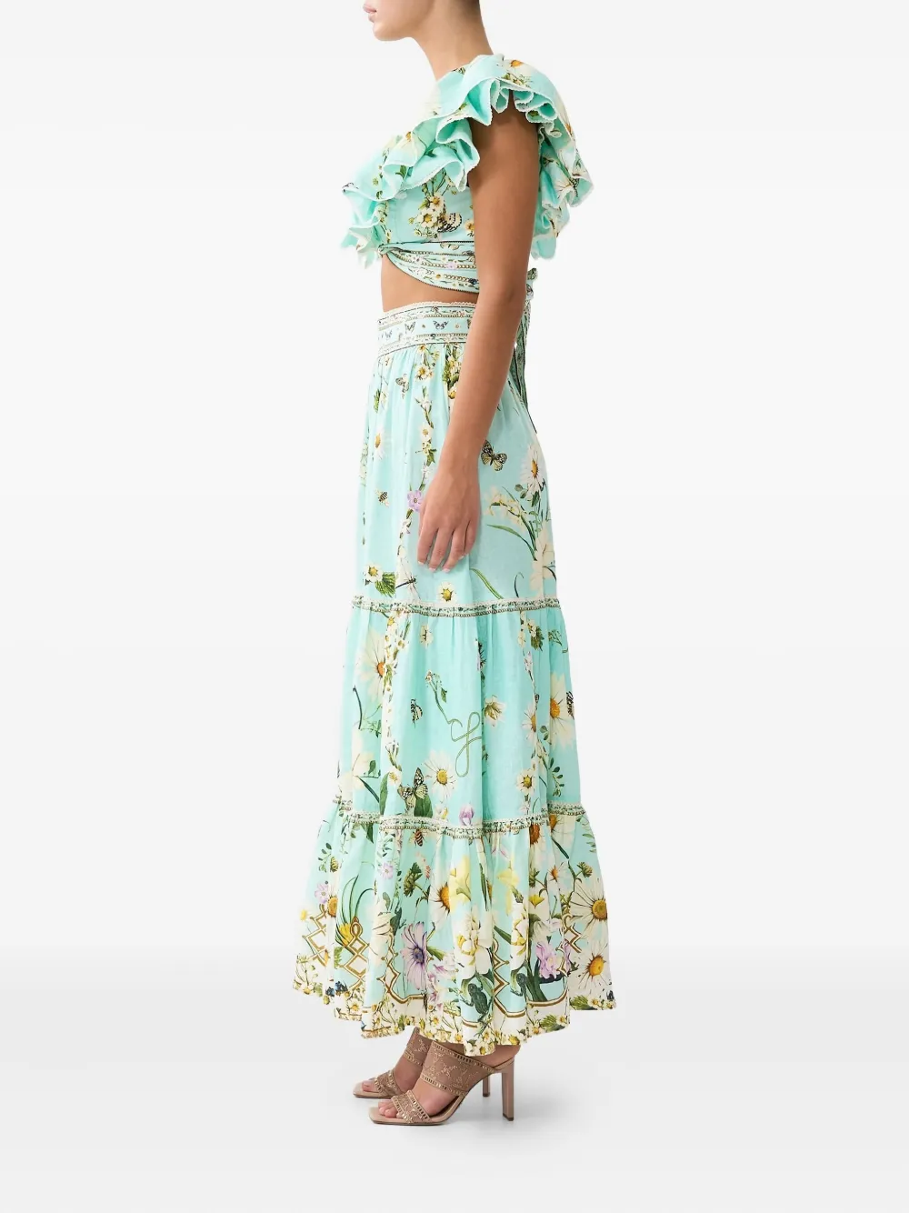 Camilla Free Fall high waist rok Groen