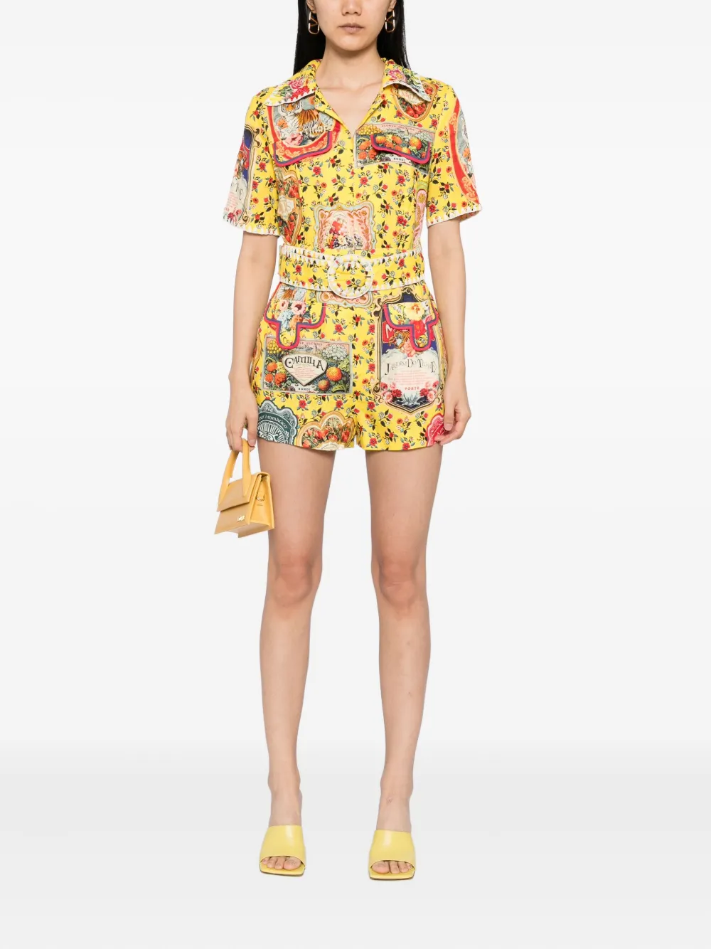Camilla Soap Opera playsuit Geel