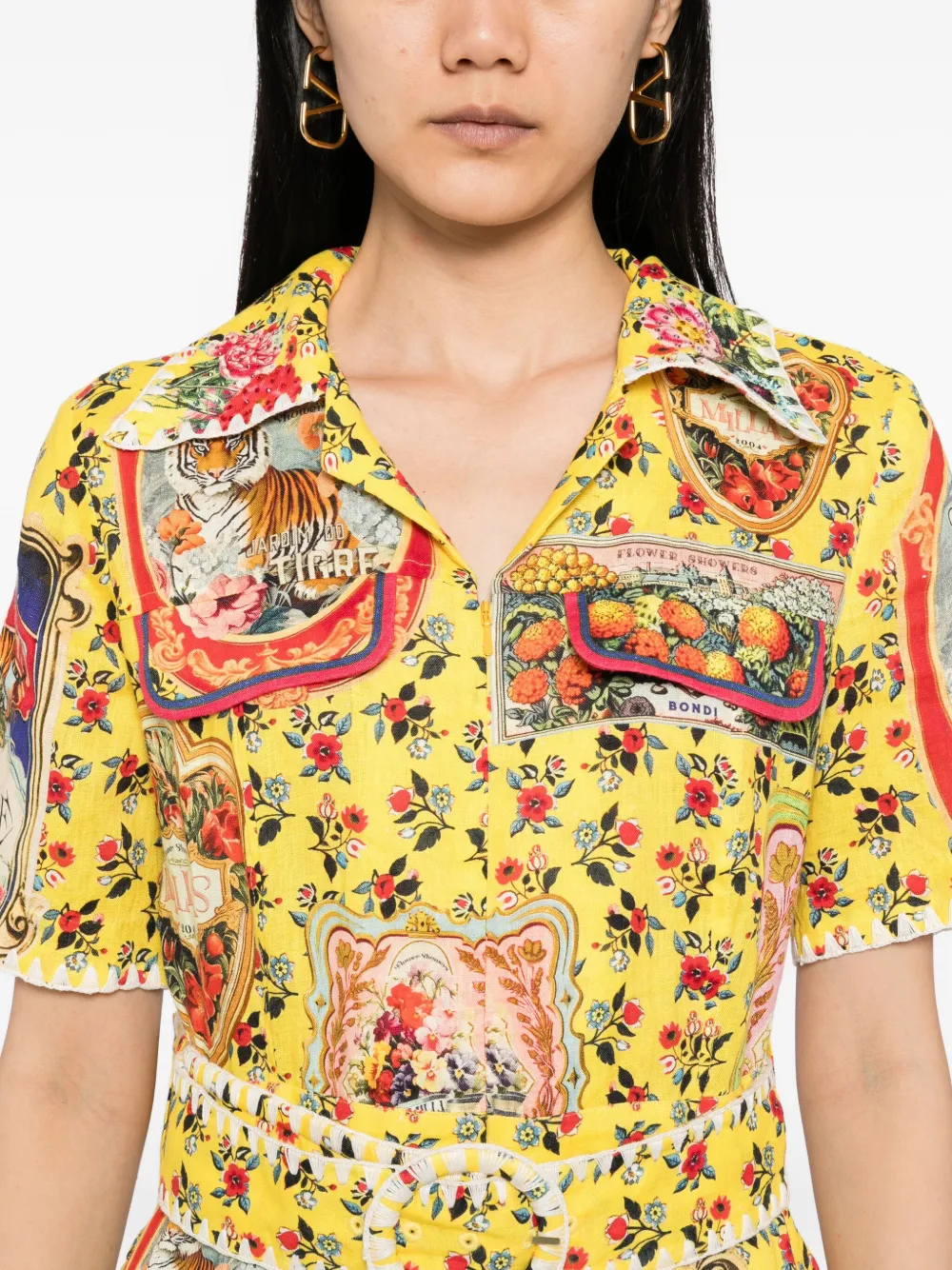 Camilla Soap Opera playsuit Geel