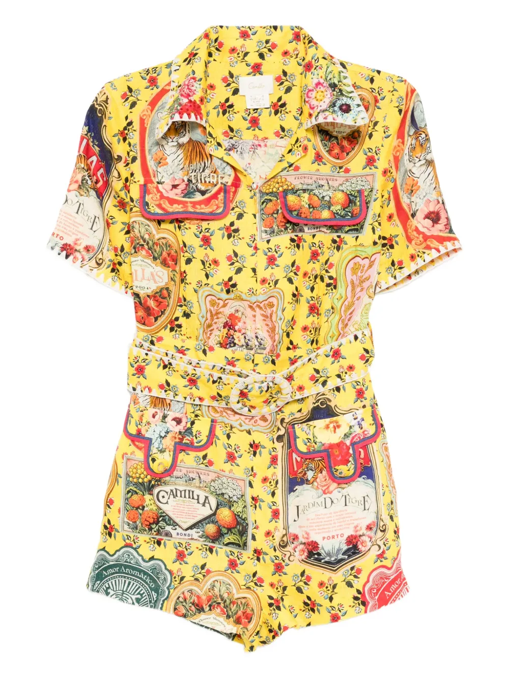 Camilla Soap Opera playsuit - イエロー Camilla Soap Opera playsuit - イエロー