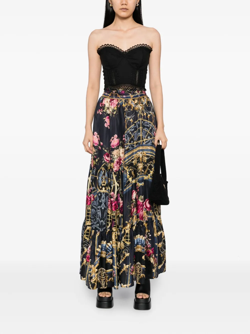Camilla Ornate On A Plate skirt Zwart