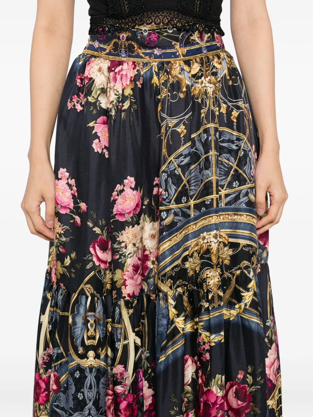 Camilla Ornate On A Plate skirt Zwart