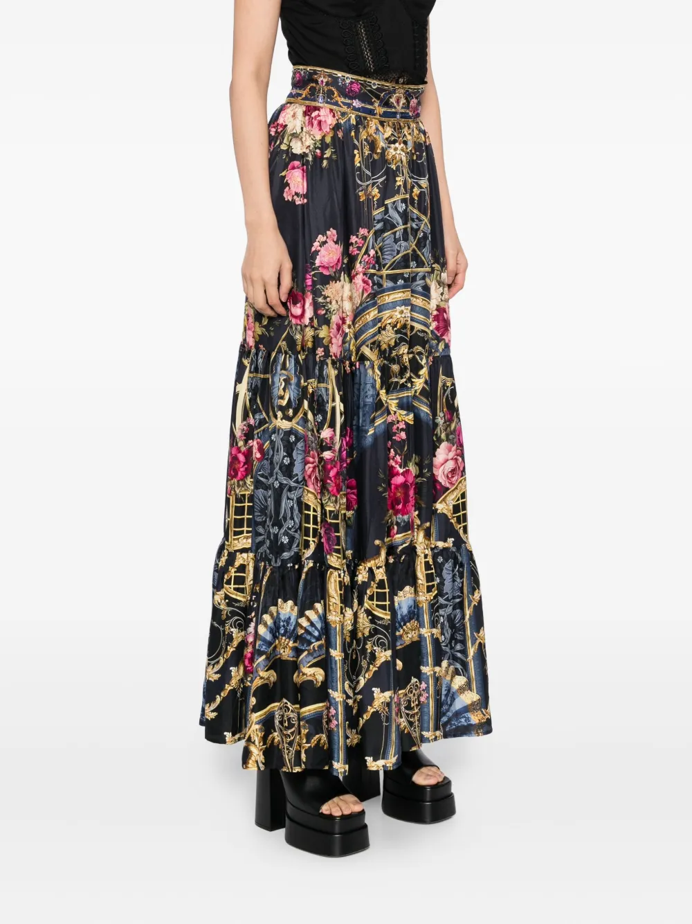 Camilla Ornate On A Plate skirt Zwart