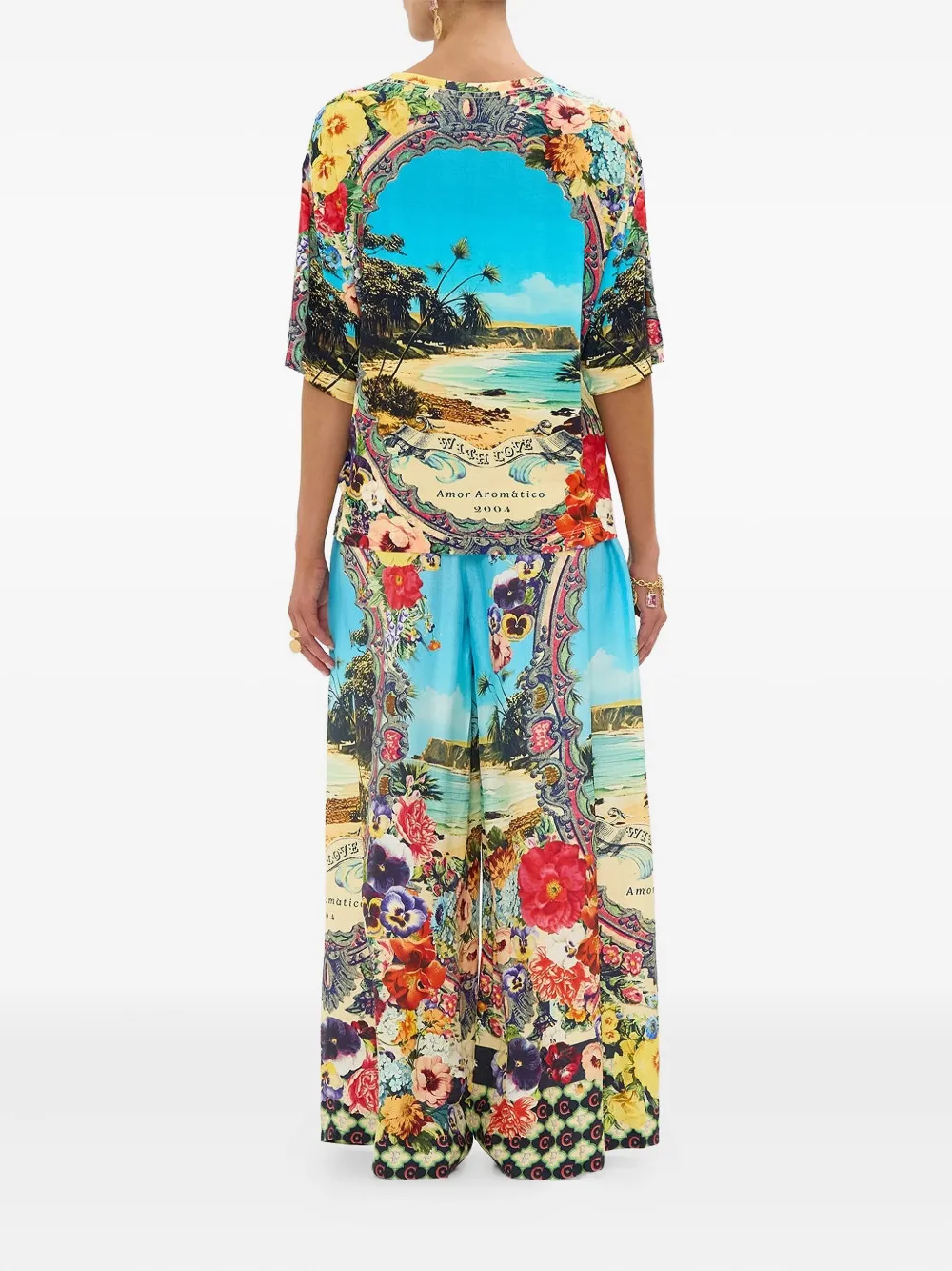 Camilla Bathing Bombshell T-shirt Blauw