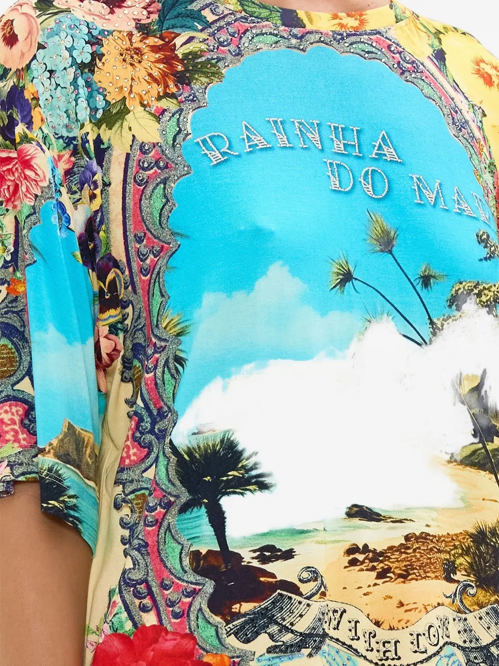 Camilla Bathing Bombshell T-shirt Blauw