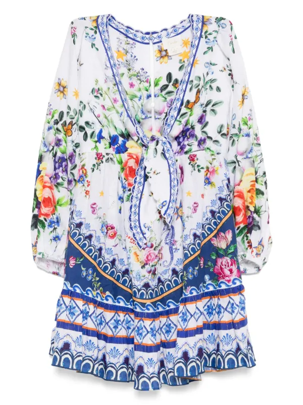 Camilla Tiles Darls Blouson Dress in White