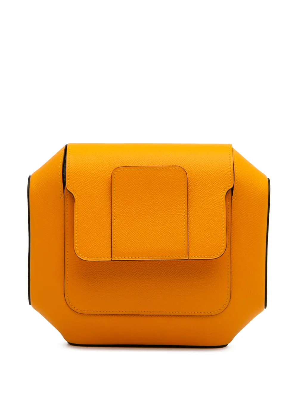 Hermès Pre-Owned 2016 Epsom Octogone clutch bag - イエロー Hermès Pre-Owned 2016 Epsom Octogone clutch bag - イエロー