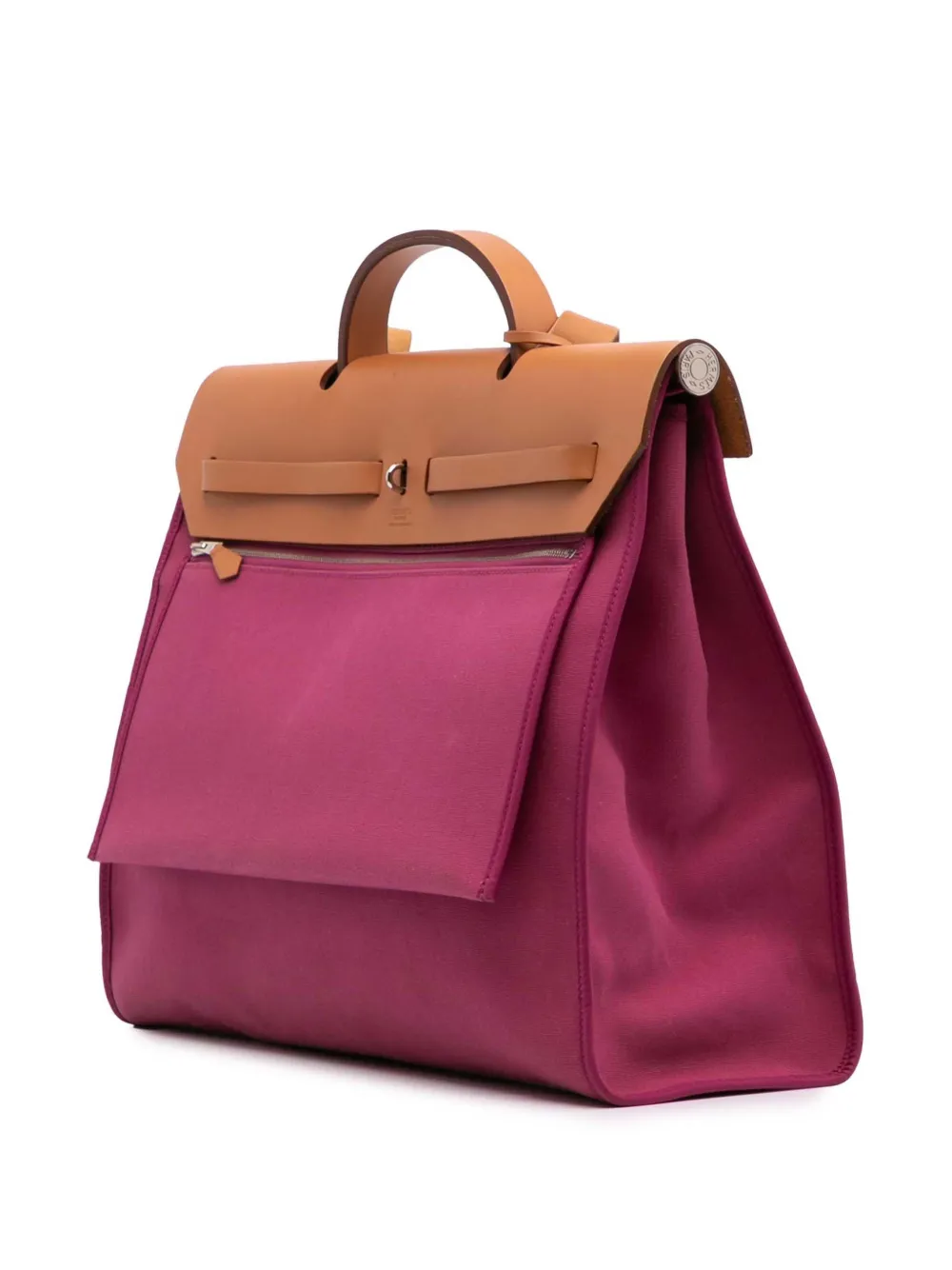 Pre-owned Hermes 2011 Toile Herbag Zip 39 Satchel