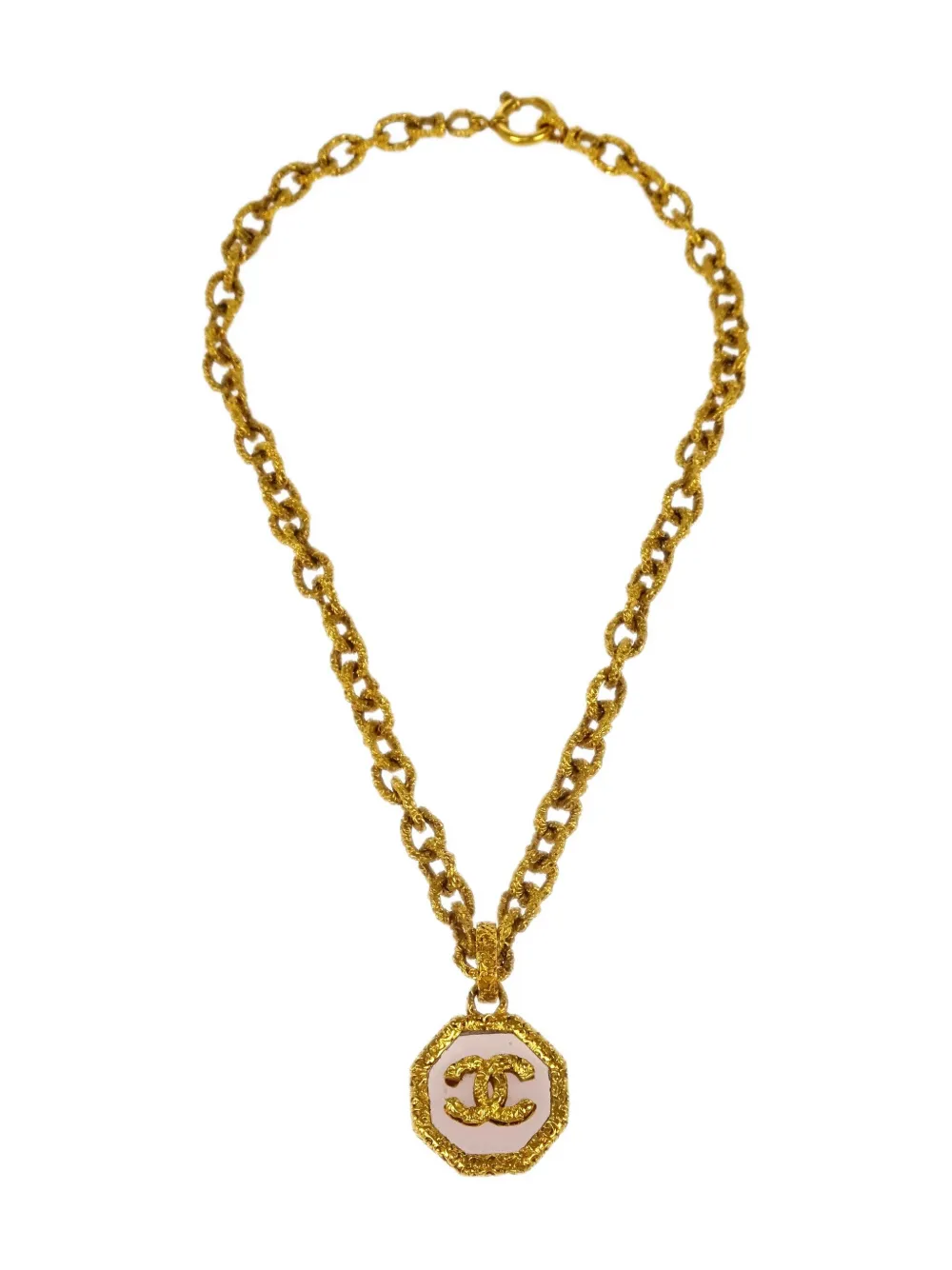 CHANEL Pre-Owned collier à pendentif géométrique (1993) | or | Image 1