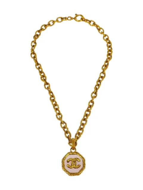 CHANEL Pre-Owned قلادة CC بدلاية ثمانية الأضلاع 1993