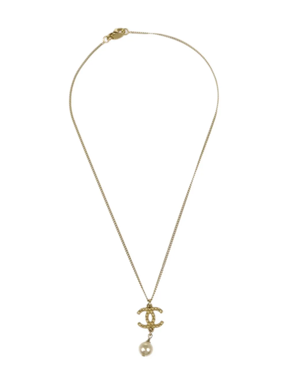 CHANEL Pre-Owned collier à pendentif CC (2009) | or | Image 1