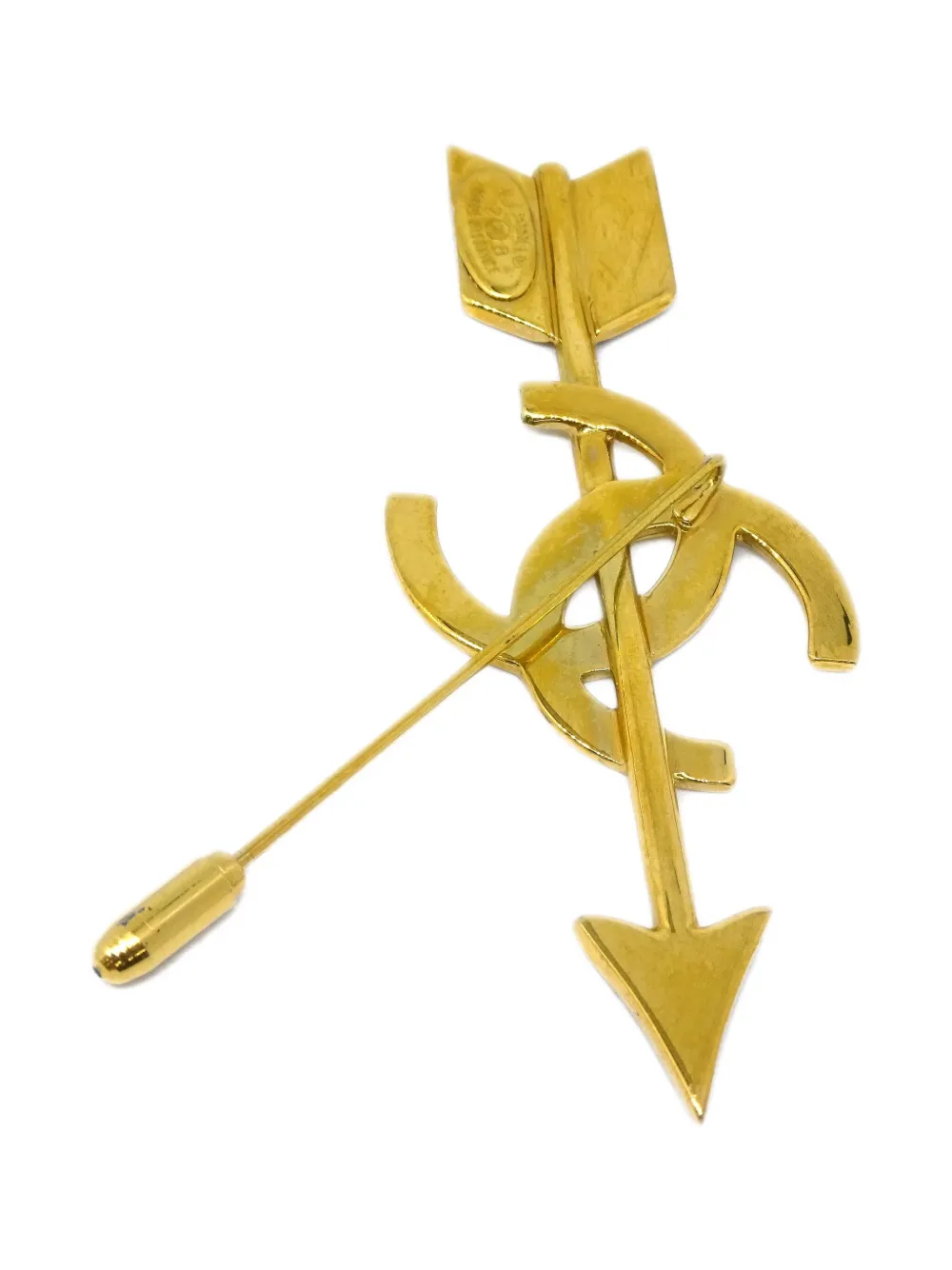 Pre-owned Chanel 1990-2000s Cc Arrow Brooch