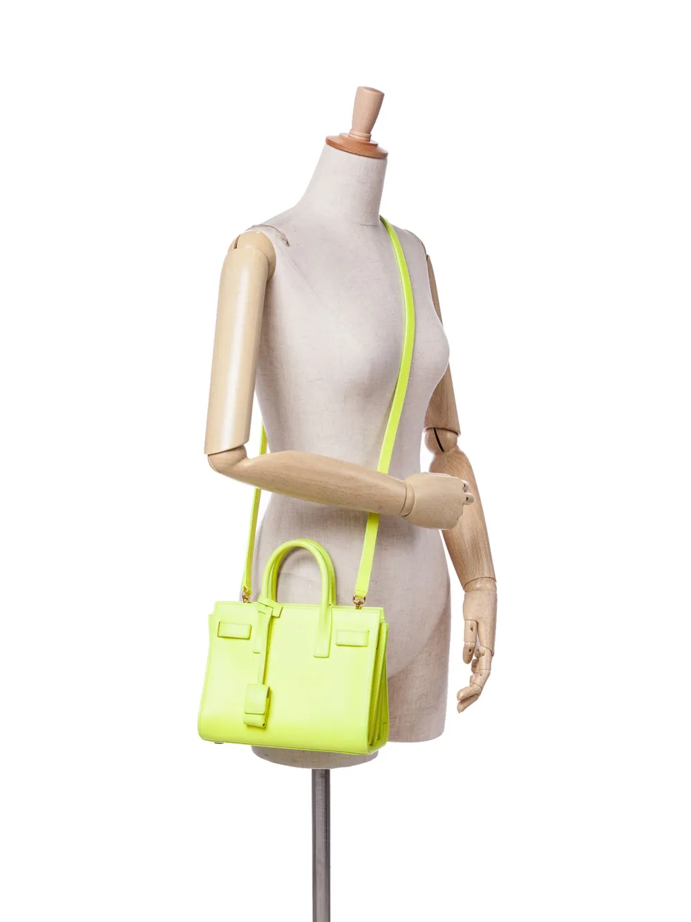 Pre-owned Saint Laurent 2014 Nano Leather Sac De Jour Satchel