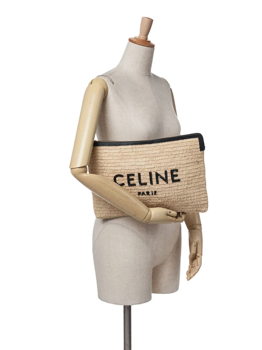 Céline Pre-Owned 2020 Large Raffia Sequin Pouch clutch bag | Estilos de archivo | Image 2