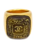 CHANEL Pre-Owned 1990-2000s gripoix-style ring - Gold
