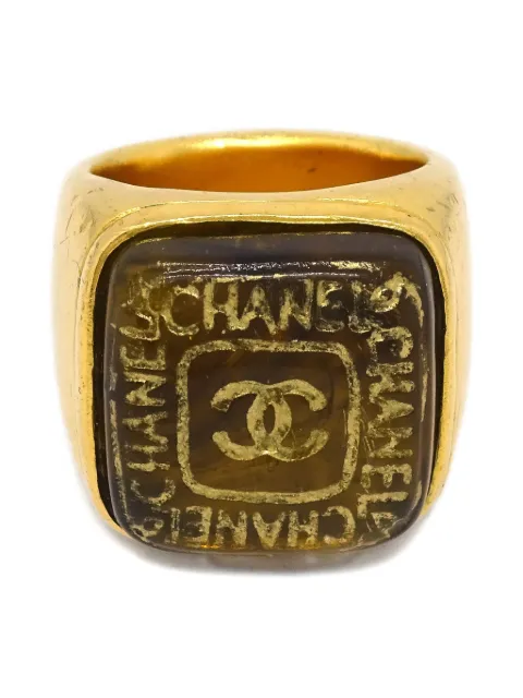 CHANEL Pre-Owned 1990-2000s gripoix-style ring