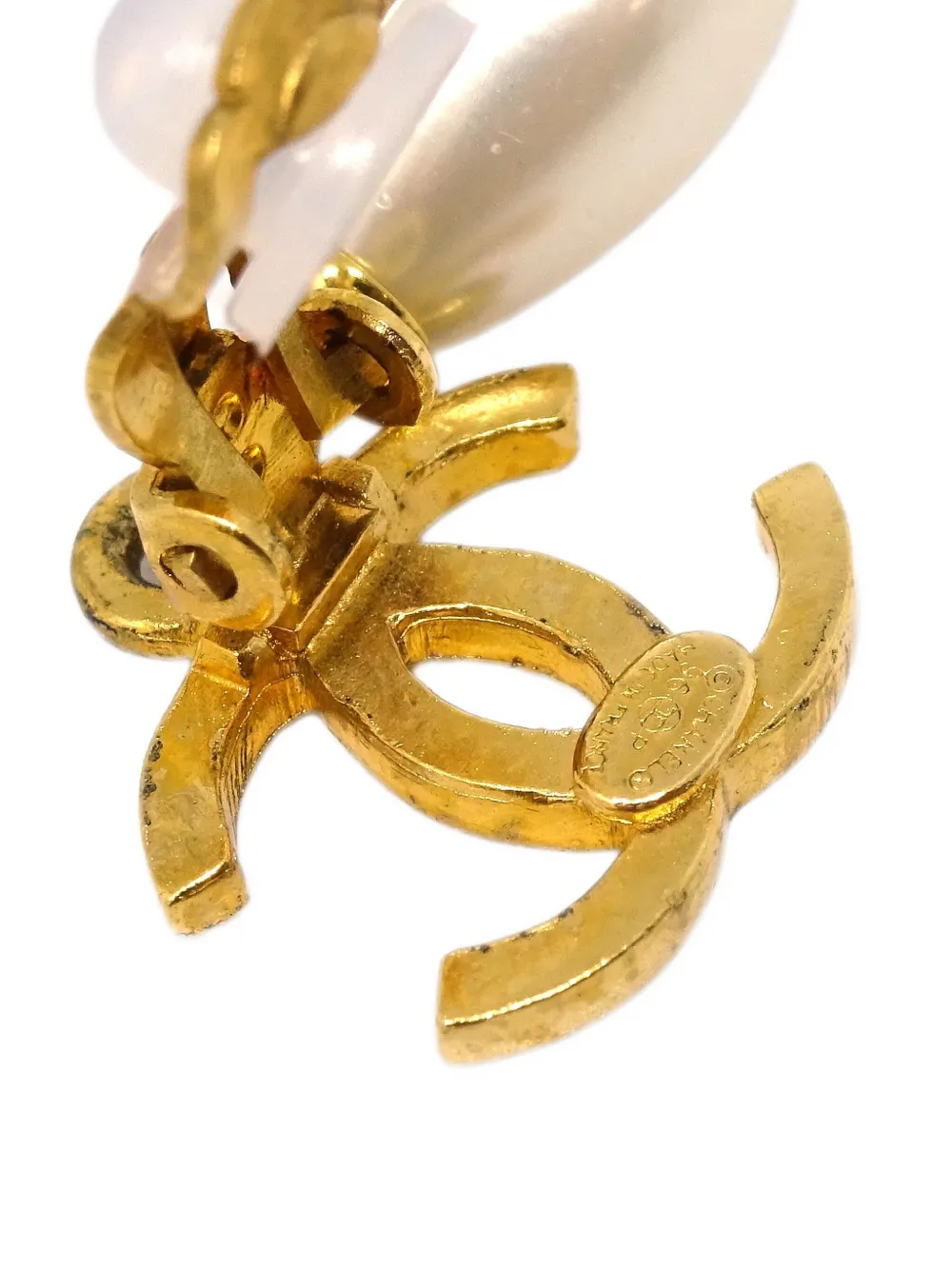 Pre-owned Chanel 1996 Dangle Clip-on Earrings