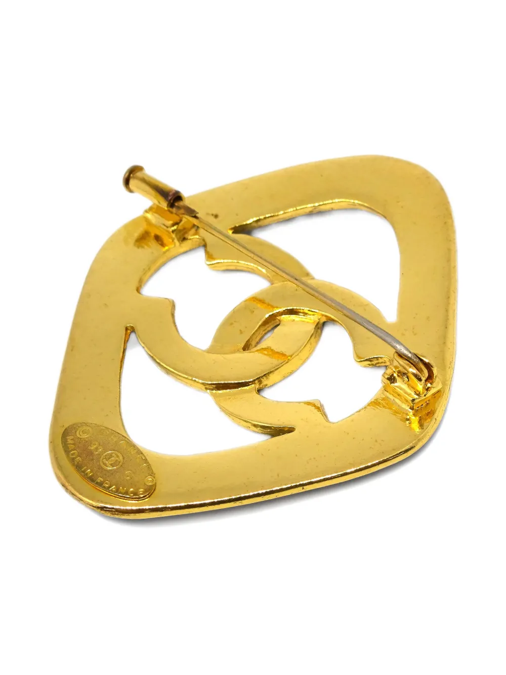Pre-owned Chanel 1993 Rhombus-shape Brooch