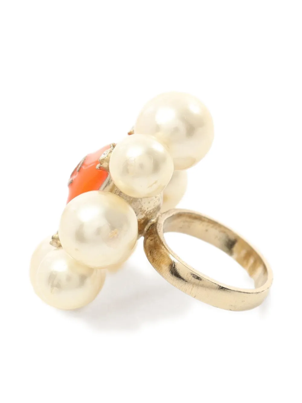 Pre-owned Chanel 1986-1988 Cc Logo Ring