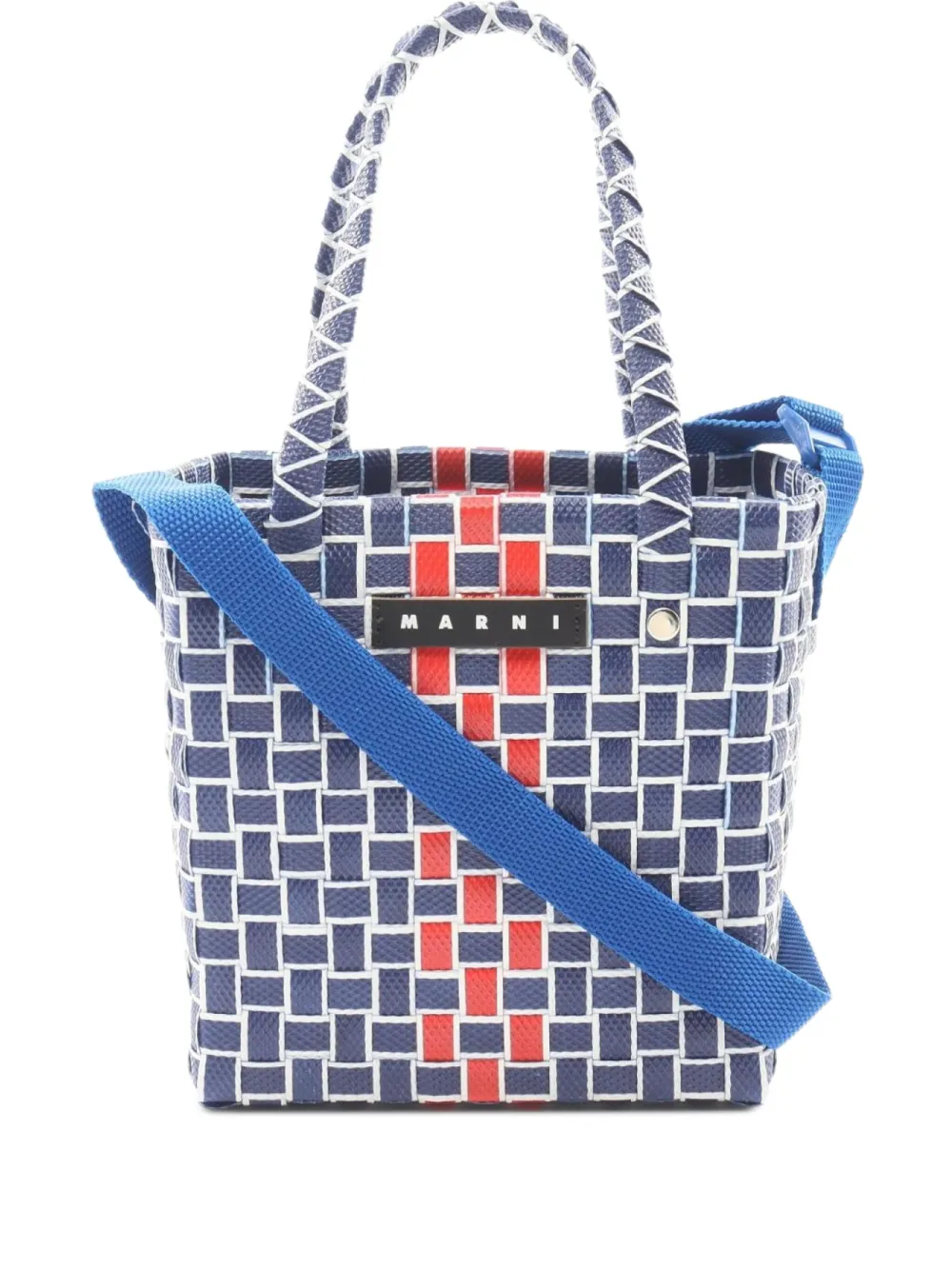 Pre-owned Marni 20's Woven Tote Bag