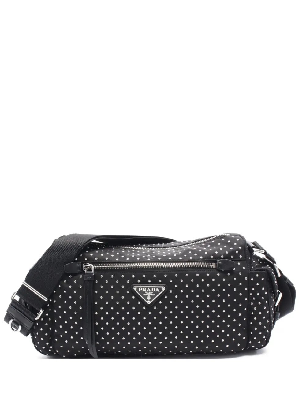 Prada Pre-Owned 20's Re-Nylon ショルダーバッグ - ブラック Prada Pre-Owned 20's Re-Nylon ショルダーバッグ - ブラック