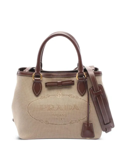 Prada Pre-Owned sac à main Canepa à logo jacquard (années 2010)