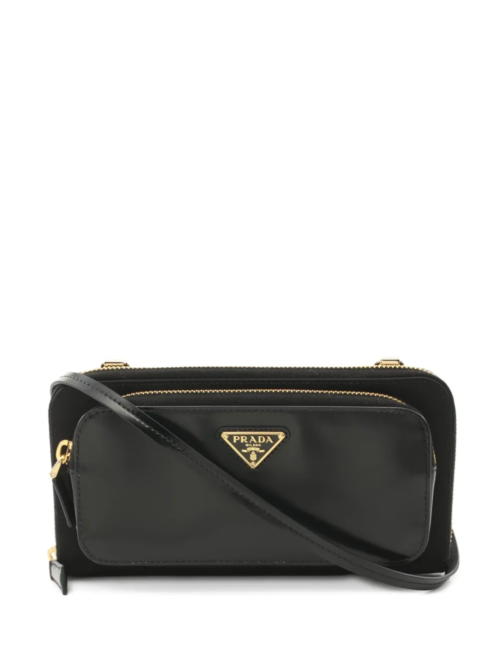 Prada Pre-Owned bolsa de hombro con logo triangular 2010 | negro | Image 1