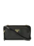 Prada Pre-Owned 2010s triangle-logo leather shoulder bag - Black