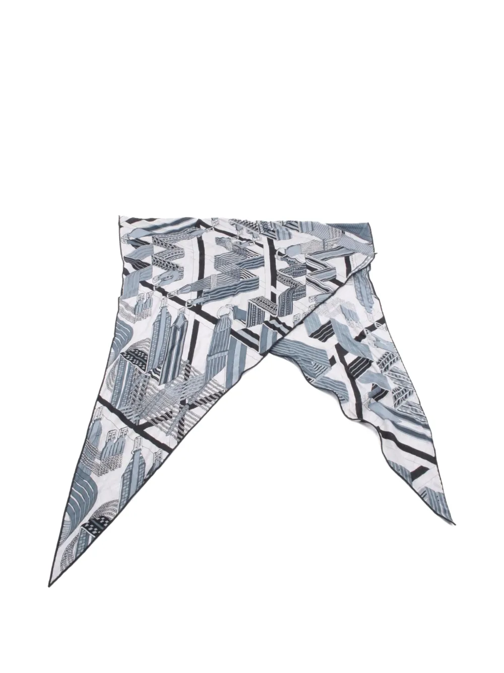 Hermès Pre-Owned foulard Sangles en Zigzag (années 2020) | gris | Image 1