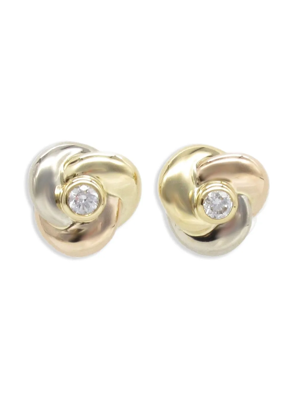 Cartier 2010s Baby Trinity ダイヤモンド ピアス 18Kゴールド - ゴールドトーン Cartier 2010s Baby Trinity ダイヤモンド ピアス 18Kゴールド - ゴールドトーン