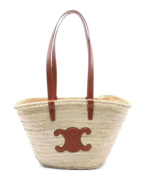 Céline Pre-Owned 2020s medium raffia shoulder bag