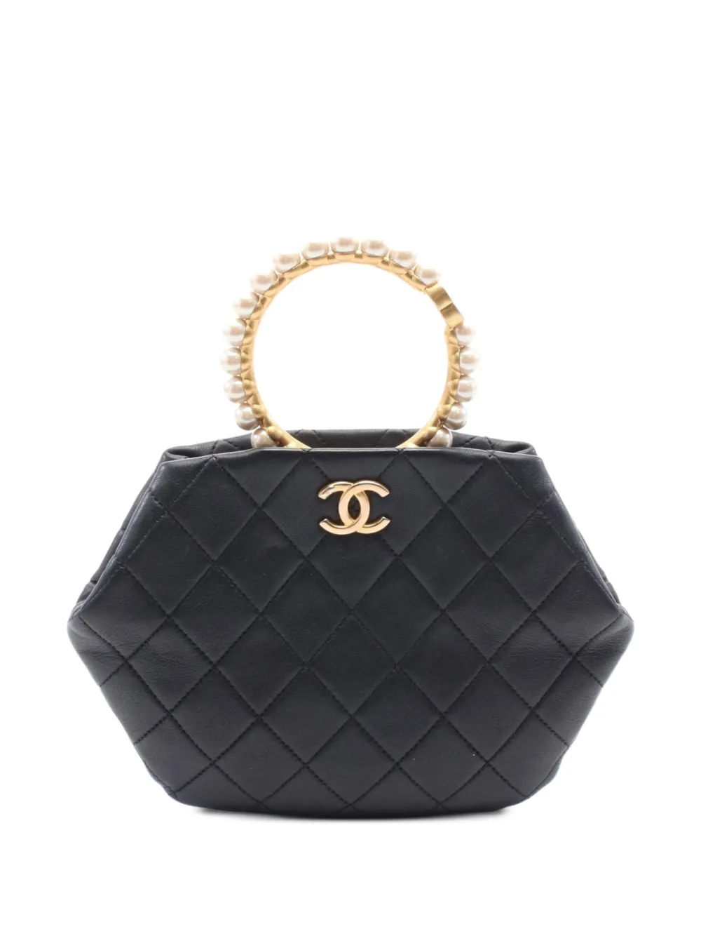 CHANEL Pre-Owned 2021's Pearl Crown clutch bag | Black | Image 1