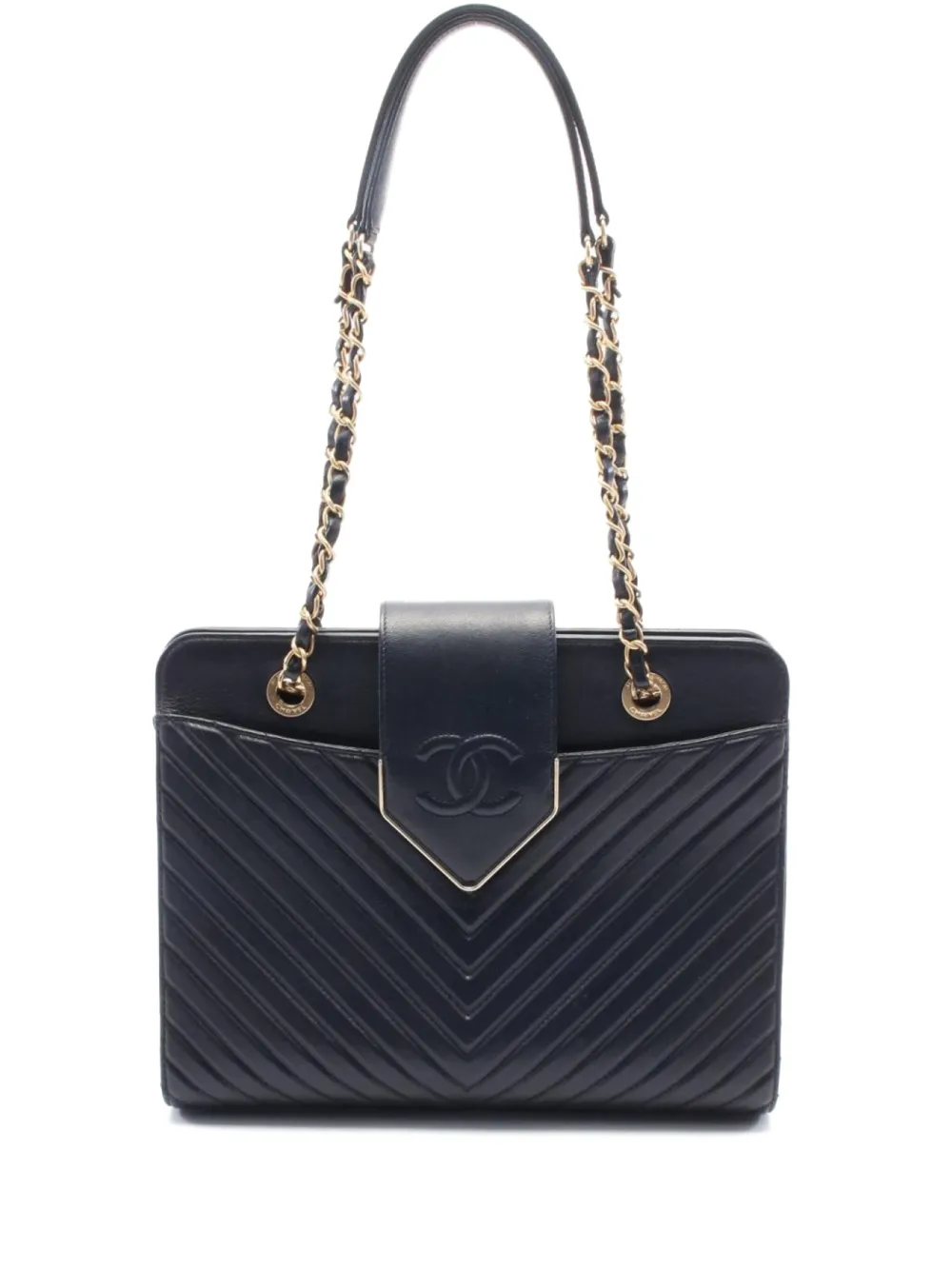 CHANEL Pre-Owned 2016-2017 V-stitch shoulder bag | Blue | Image 1