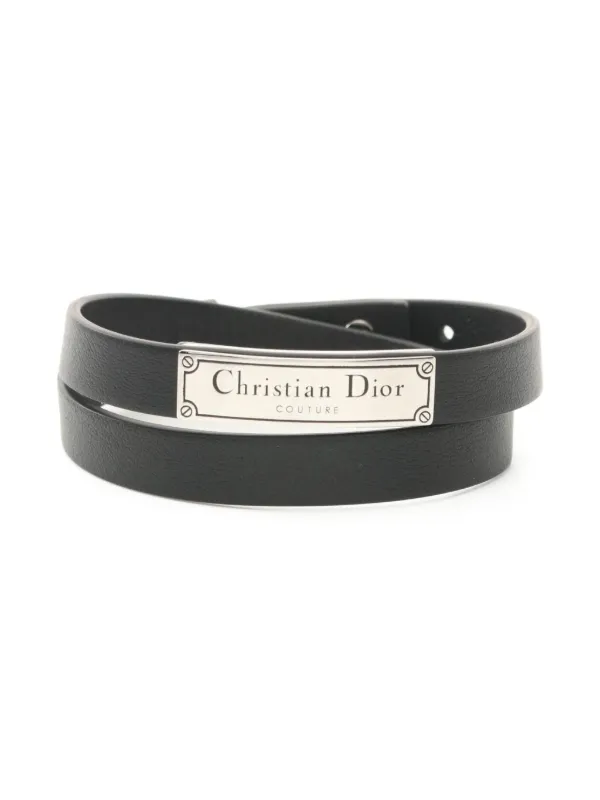 Christian Dior Pre-Owned 2020s Leather Bracelet Black Farfetch