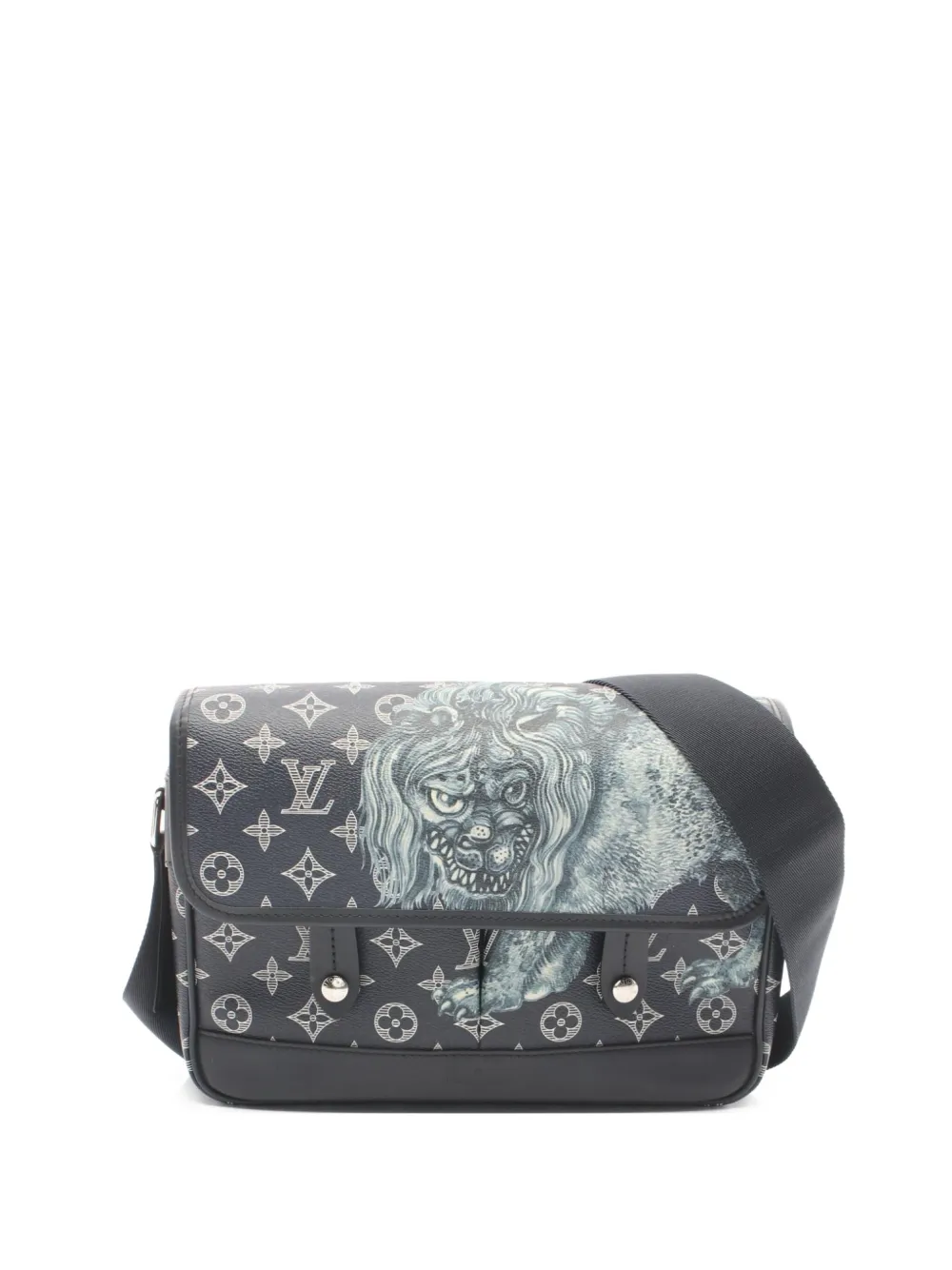 Pre-owned Louis Vuitton X Chapman Brothers 2016 Limited Edition Lion Messenger Pm Shoulder Bag