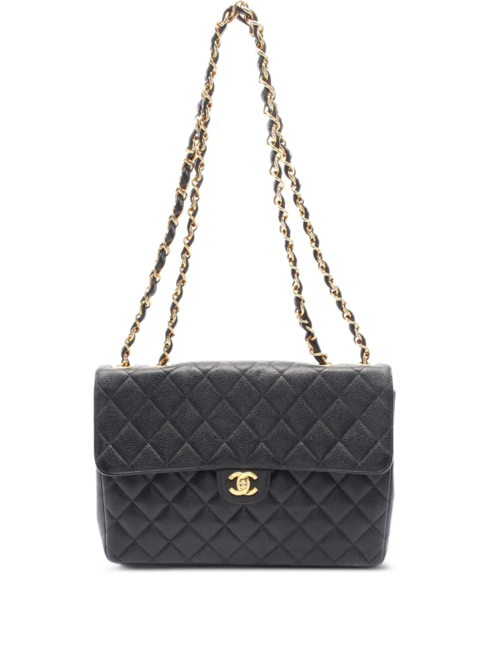 CHANEL Pre-Owned 2002-2003 Decamatlassé 30 single flap shoulder bag | Black | Image 1
