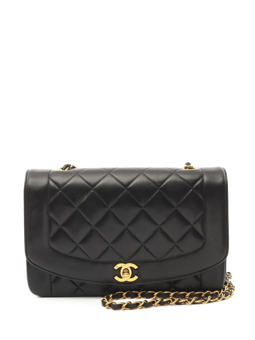 CHANEL Pre-Owned 1991-1994 ダイアナ ショルダーバッグ - ブラック CHANEL Pre-Owned 1991-1994 ダイアナ ショルダーバッグ - ブラック
