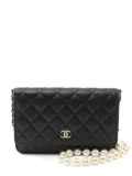 CHANEL Pre-Owned 2021 Wallet On Chain mini bag - Black