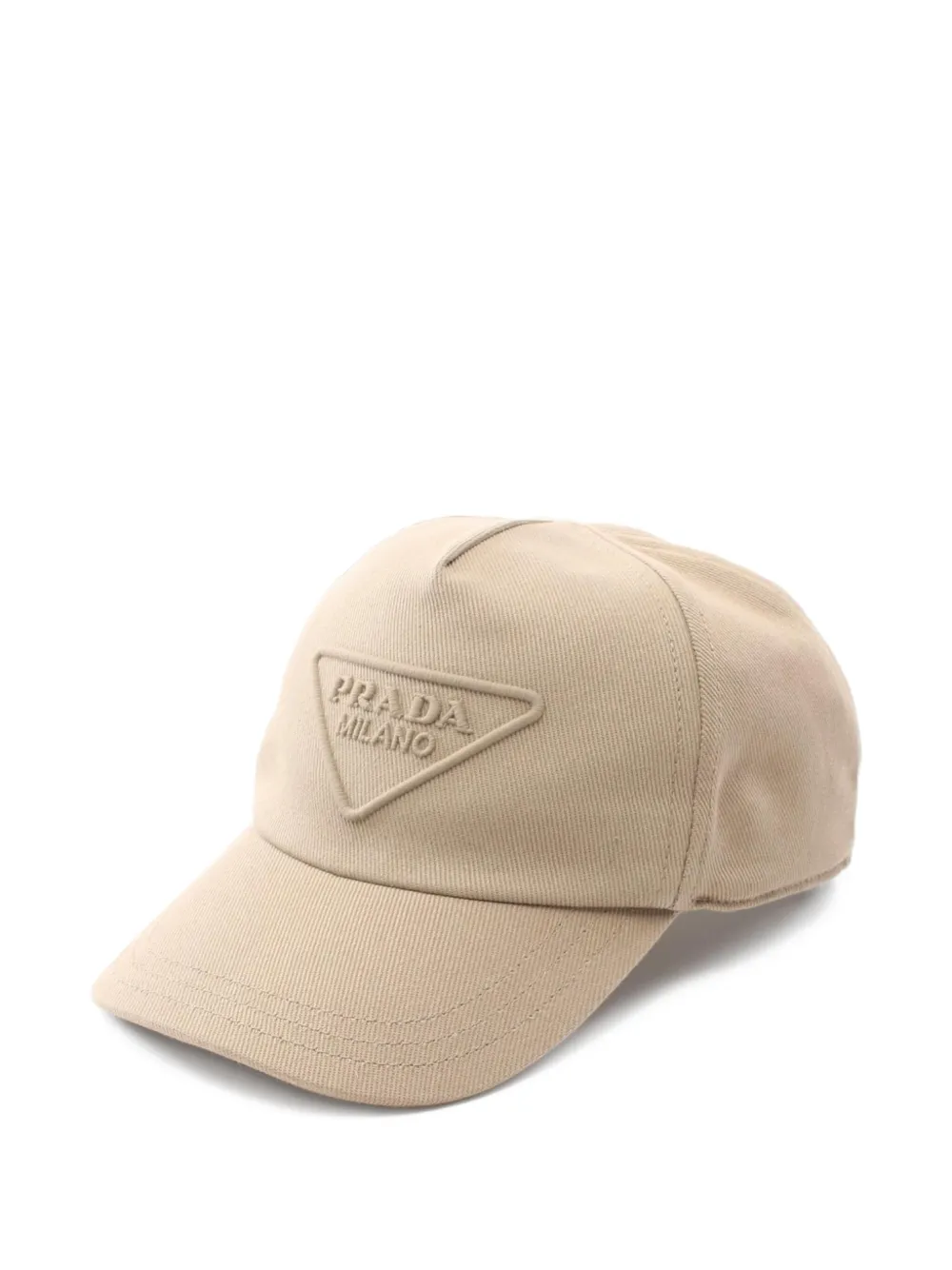 Pre-owned Prada 2020s Triangle-logo Baseball Cap