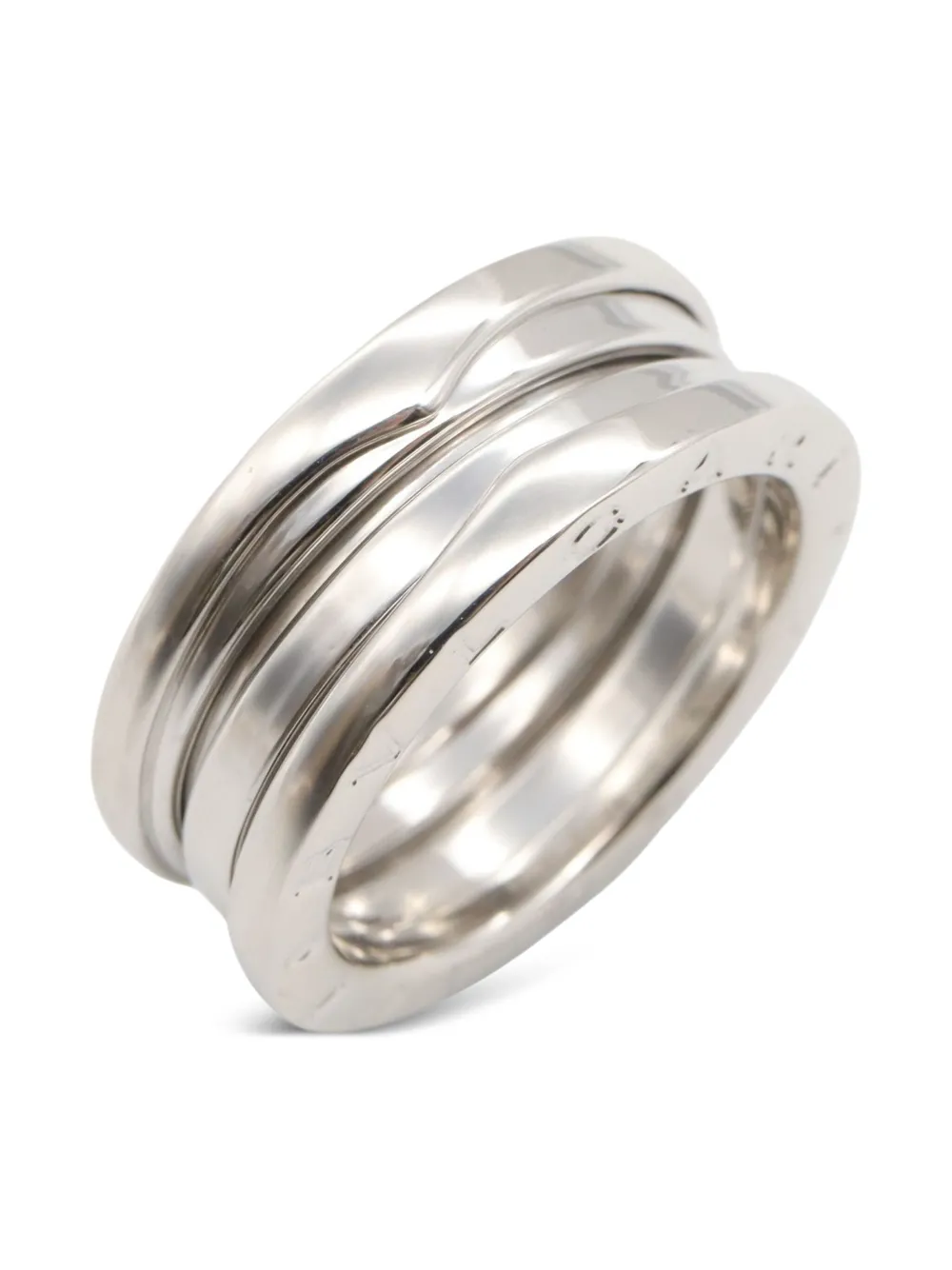 Pre-owned Bvlgari 2010s 18k White Gold B.zero 1 Ring