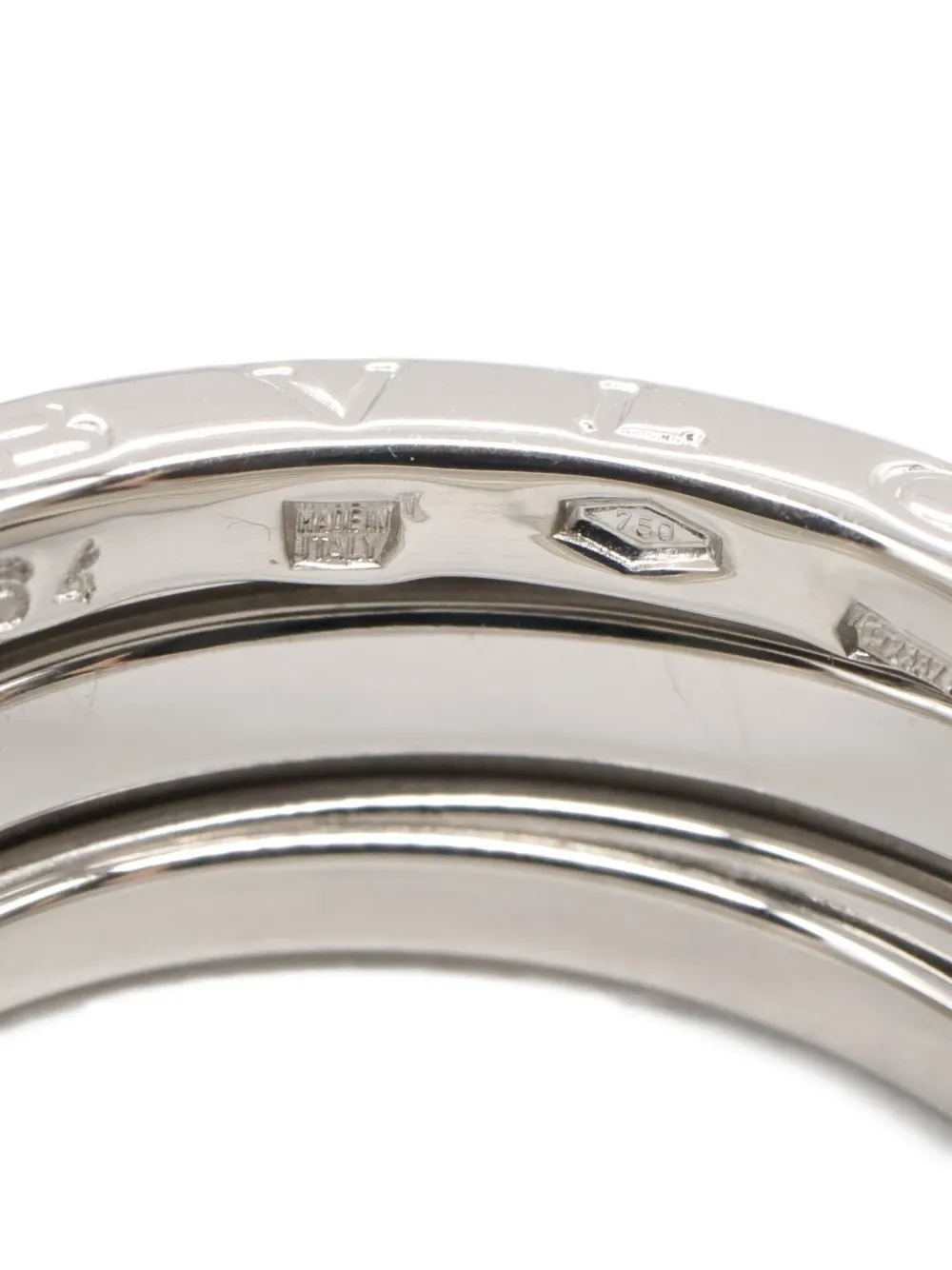 Pre-owned Bvlgari 2010s 18k White Gold B.zero 1 Ring